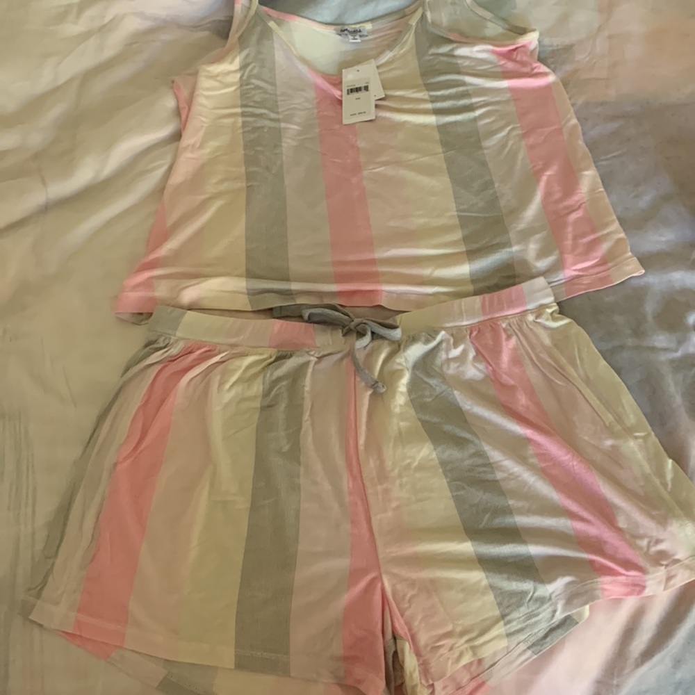 NWT Splendid cami striped sleep set